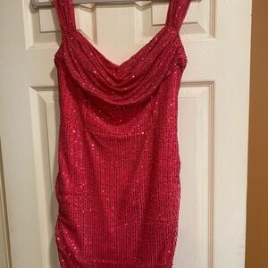 Sparkling Red Sequin Dress
